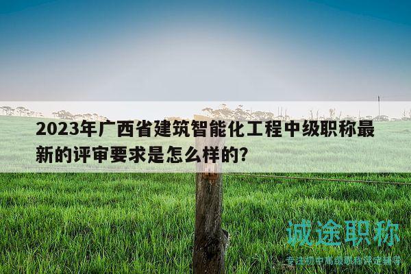 2023年广西省建筑智能化工程中级职称最新的评审要求是怎么样的？