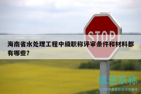 海南省水处理工程中级职称评审条件和材料都有哪些？