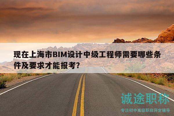 现在上海市BIM设计中级工程师需要哪些条件及要求才能报考？