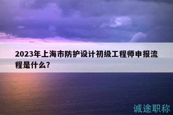 2023年上海市防护设计初级工程师申报流程是什么？