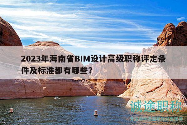 2023年海南省BIM设计高级职称评定条件及标准都有哪些？