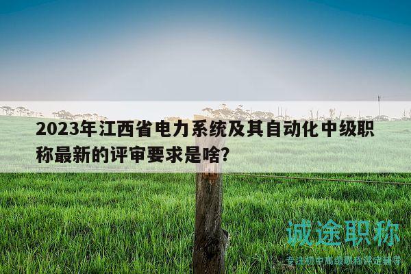 2023年江西省电力系统及其自动化中级职称最新的评审要求是啥？