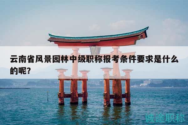 云南省风景园林中级职称报考条件要求是什么的呢？