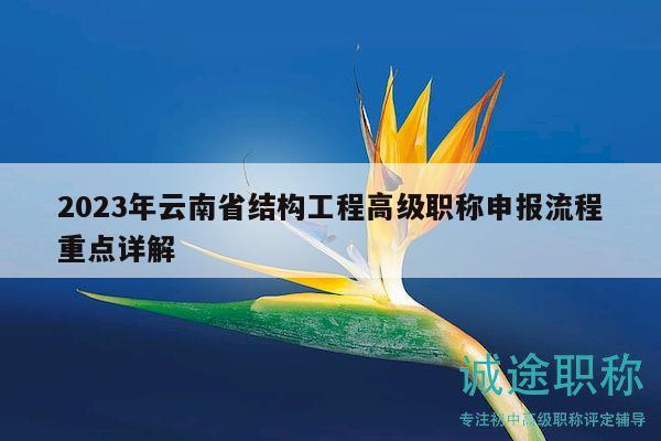 2023年云南省结构工程高级职称申报流程重点详解