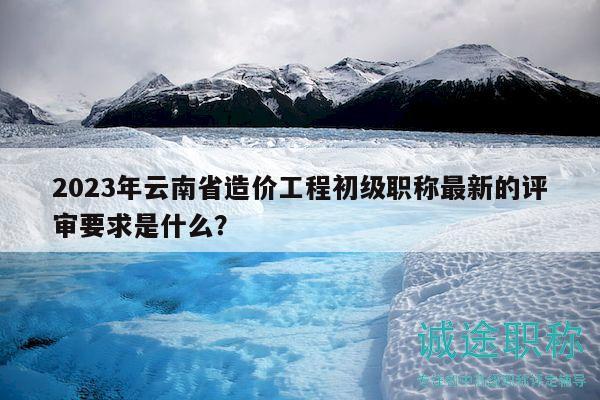 2023年云南省造价工程初级职称最新的评审要求是什么？