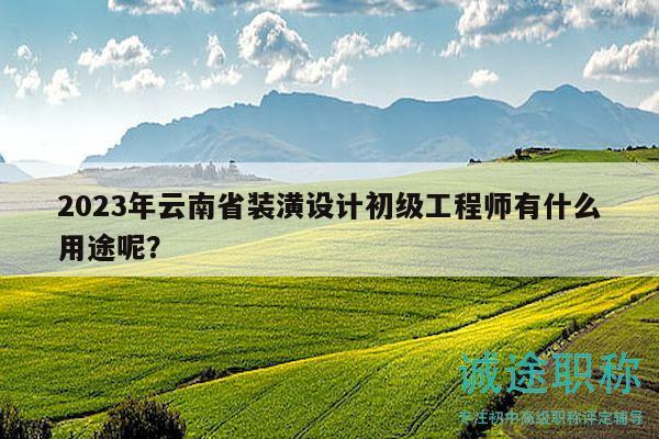2023年云南省装潢设计初级工程师有什么用途呢？