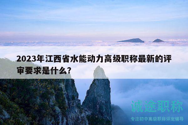 2023年江西省水能动力高级职称最新的评审要求是什么？