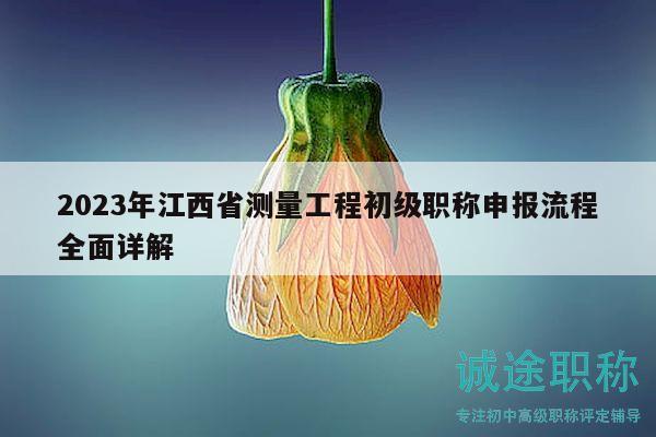 2023年江西省测量工程初级职称申报流程全面详解