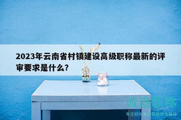 2023年云南省村镇建设高级职称最新的评审要求是什么？