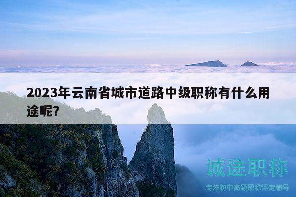 2023年云南省城市道路中级职称有什么用途呢？