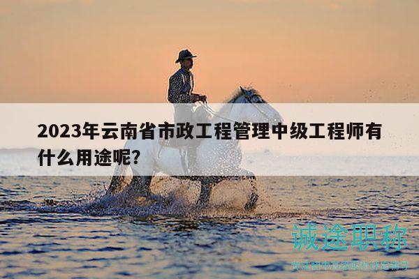 2023年云南省市政工程管理中级工程师有什么用途呢？