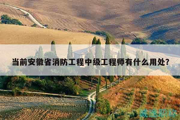 当前安徽省消防工程中级工程师有什么用处？