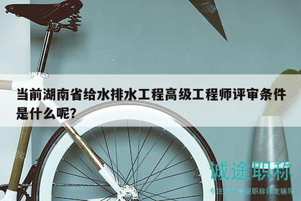当前湖南省给水排水工程高级工程师评审条件是什么呢？