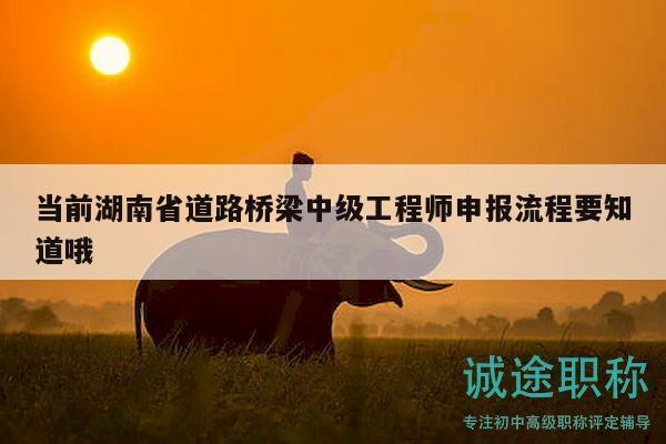 当前湖南省道路桥梁中级工程师申报流程要知道哦