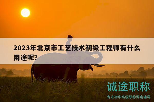 2023年北京市工艺技术初级工程师有什么用途呢？