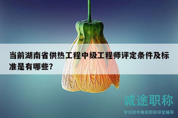 当前湖南省供热工程中级工程师评定条件及标准是有哪些？