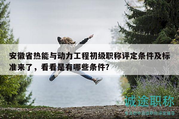 安徽省热能与动力工程初级职称评定条件及标准来了，看看是有哪些条件？