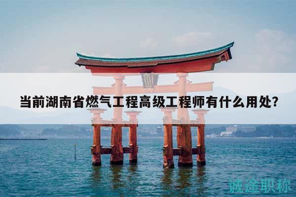 当前湖南省燃气工程高级工程师有什么用处？