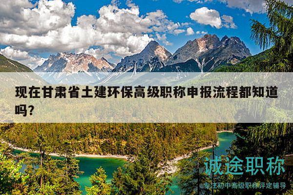 现在甘肃省土建环保高级职称申报流程都知道吗？
