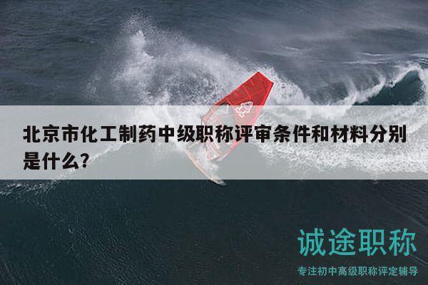 北京市化工制药中级职称评审条件和材料分别是什么？