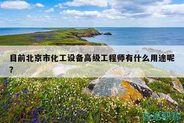 目前北京市化工设备高级工程师有什么用途呢？
