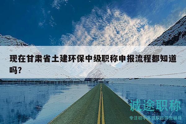 现在甘肃省土建环保中级职称申报流程都知道吗？