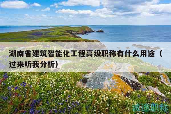 湖南省建筑智能化工程高级职称有什么用途（过来听我分析）