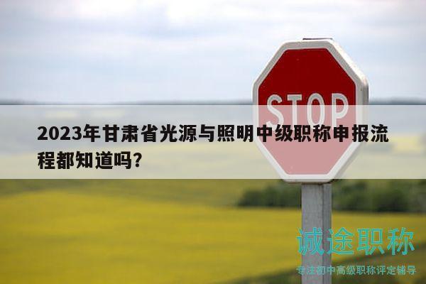 2023年甘肃省光源与照明中级职称申报流程都知道吗？