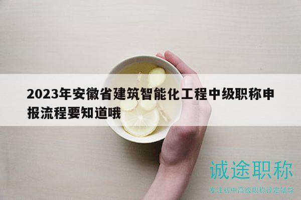 2023年安徽省建筑智能化工程中级职称申报流程要知道哦