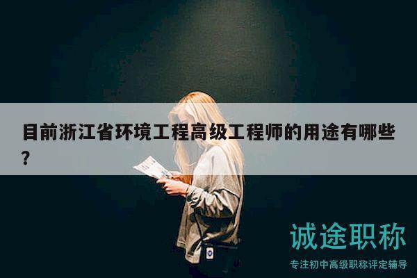 目前浙江省环境工程高级工程师的用途有哪些？