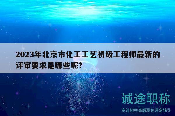 2023年北京市化工工艺初级工程师最新的评审要求是哪些呢？