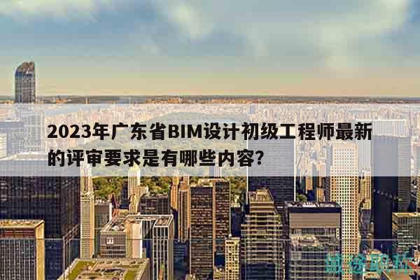 2023年广东省BIM设计初级工程师最新的评审要求是有哪些内容？