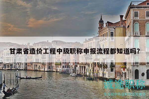 甘肃省造价工程中级职称申报流程都知道吗？