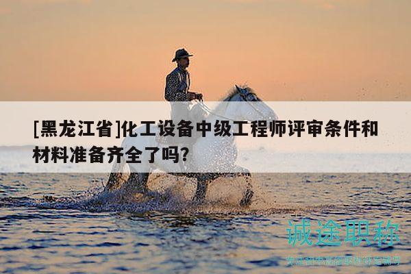 [黑龙江省]化工设备中级工程师评审条件和材料准备齐全了吗？