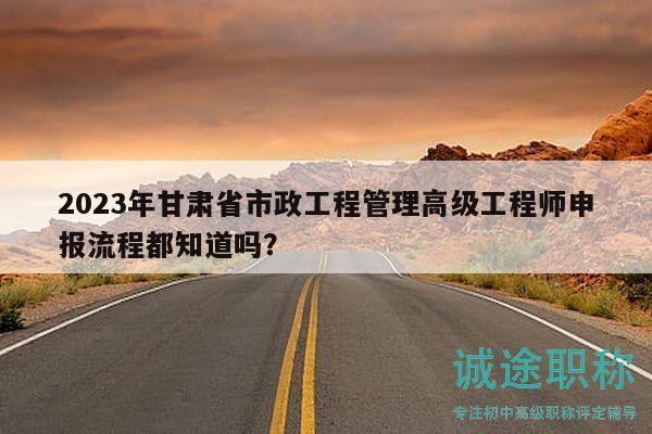 2023年甘肃省市政工程管理高级工程师申报流程都知道吗？