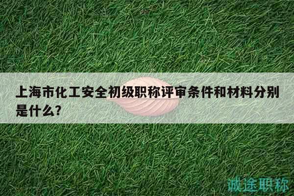 上海市化工安全初级职称评审条件和材料分别是什么？