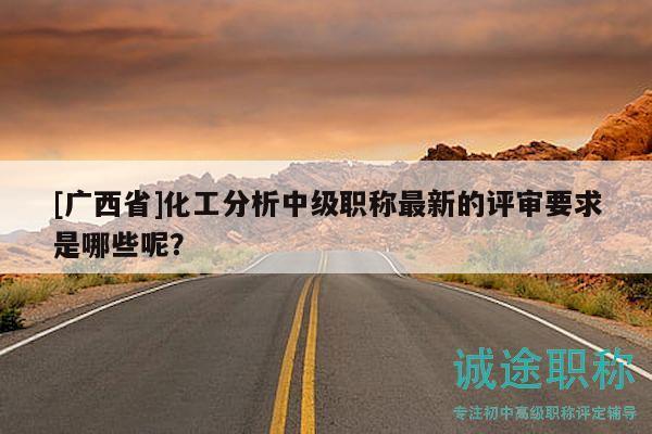[广西省]化工分析中级职称最新的评审要求是哪些呢？