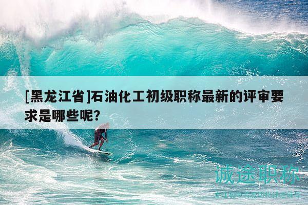 [黑龙江省]石油化工初级职称最新的评审要求是哪些呢？
