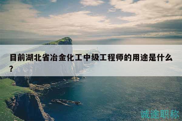 目前湖北省冶金化工中级工程师的用途是什么？