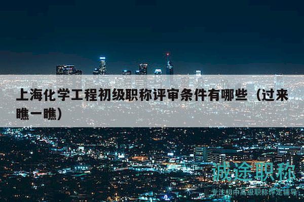上海化学工程初级职称评审条件有哪些（过来瞧一瞧）