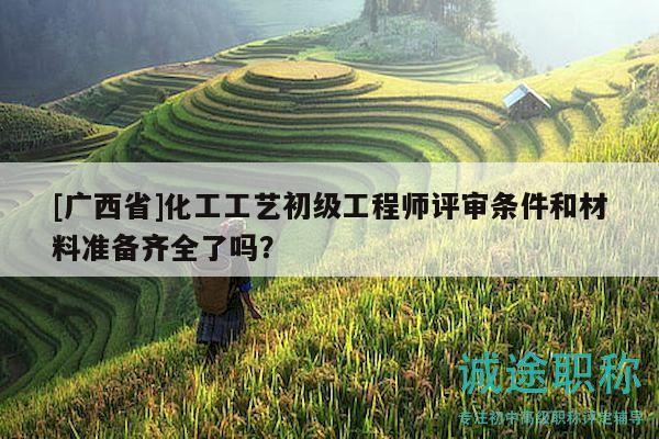[广西省]化工工艺初级工程师评审条件和材料准备齐全了吗？