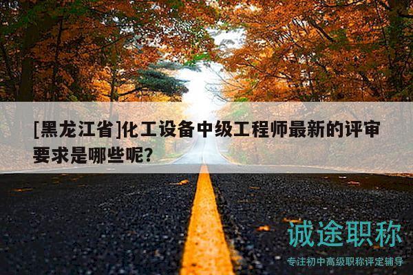[黑龙江省]化工设备中级工程师最新的评审要求是哪些呢？
