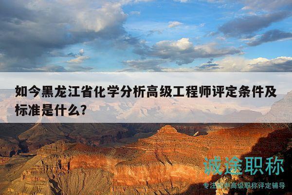 如今黑龙江省化学分析高级工程师评定条件及标准是什么？