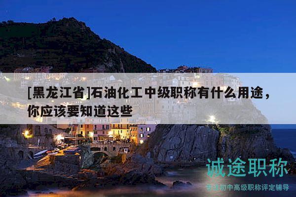 [黑龙江省]石油化工中级职称有什么用途，你应该要知道这些