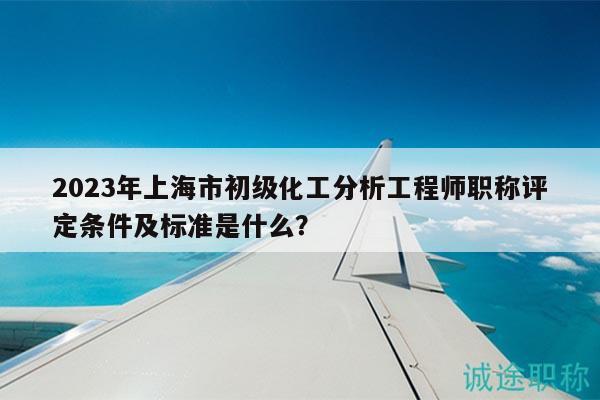 2023年上海市初级化工分析工程师职称评定条件及标准是什么？