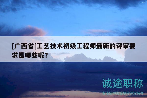 [广西省]工艺技术初级工程师最新的评审要求是哪些呢？