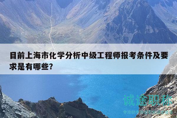 目前上海市化学分析中级工程师报考条件及要求是有哪些？