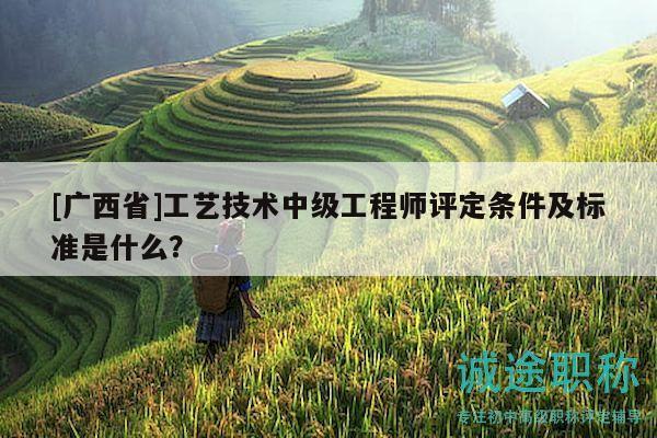 [广西省]工艺技术中级工程师评定条件及标准是什么？