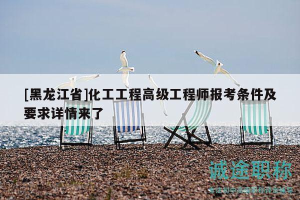 [黑龙江省]化工工程高级工程师报考条件及要求详情来了