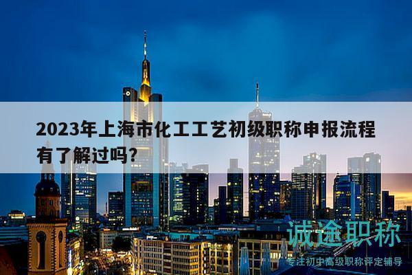 2023年上海市化工工艺初级职称申报流程有了解过吗？
